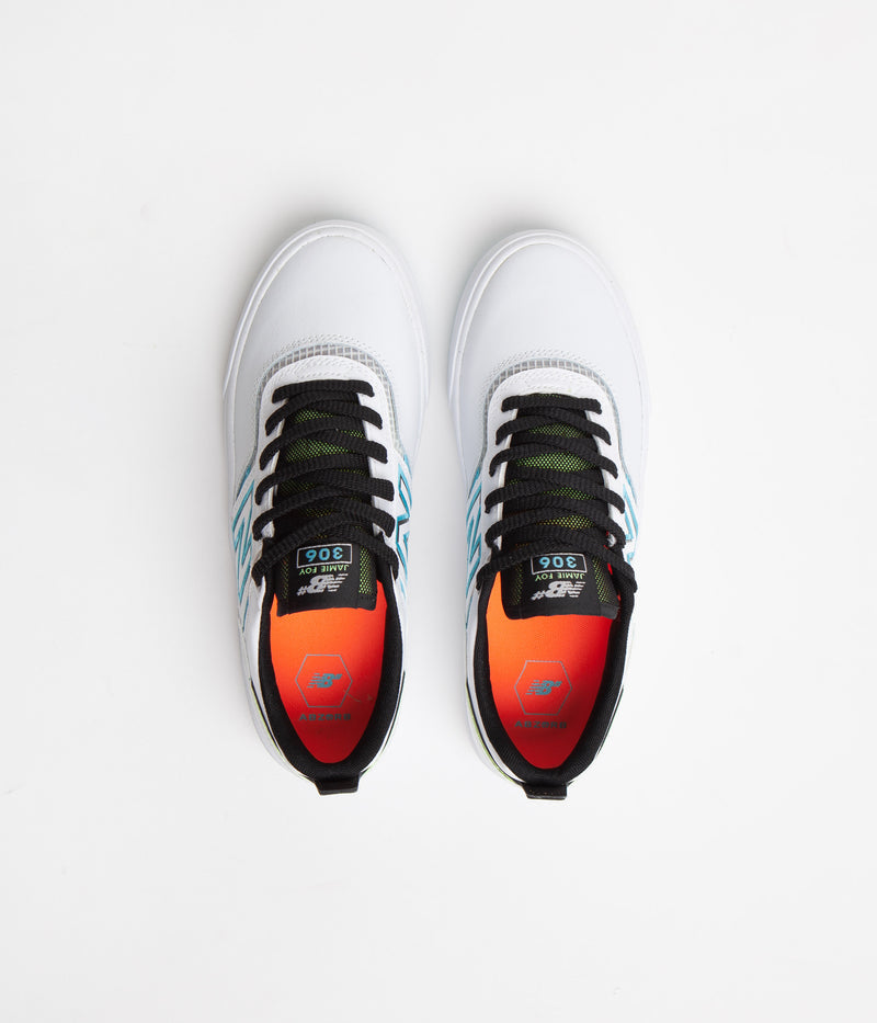 New Balance Numeric 306 Jamie Foy Shoes in White and Blue