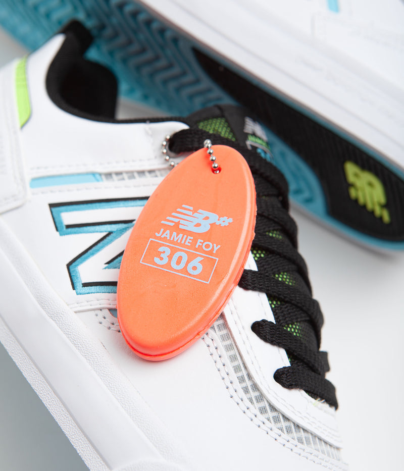 New Balance Numeric 306 Jamie Foy Shoes in White and Blue