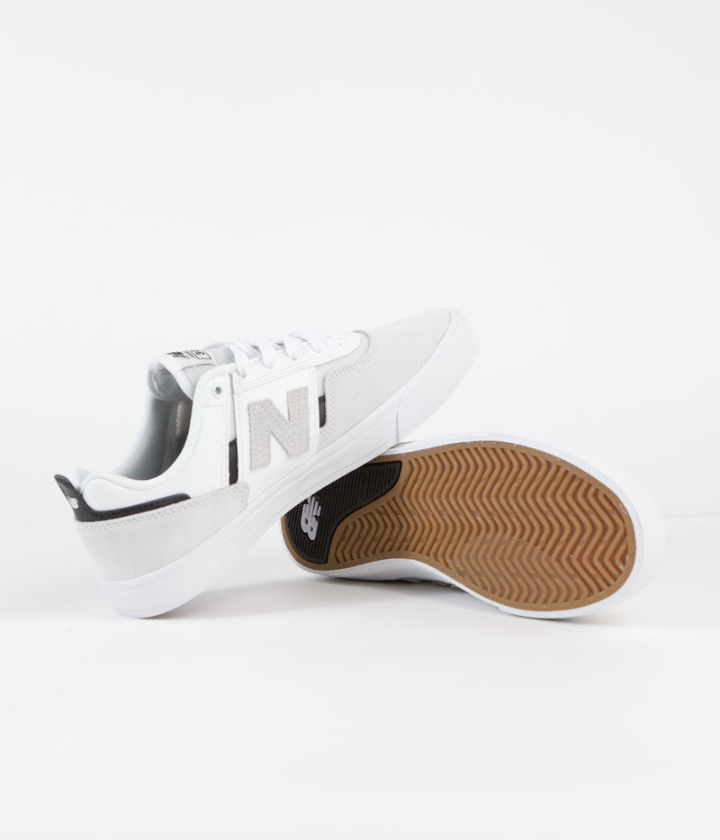 New Balance Numeric 306 Jamie Foy Shoes in White and White / Black