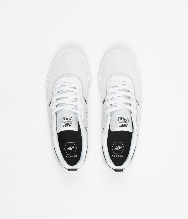 New Balance Numeric 306 Jamie Foy Shoes in White and White / Black