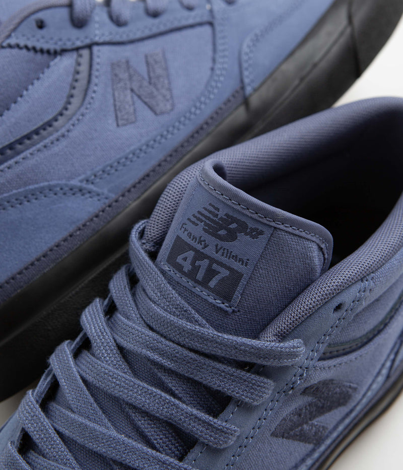 New Balance Numeric 417 Franky Villani Shoes in Steel Blue and Black
