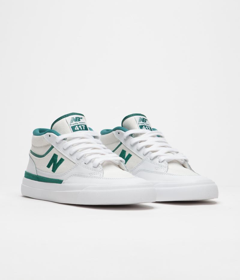 New Balance Numeric 417 Franky Villani Shoes in White and Green