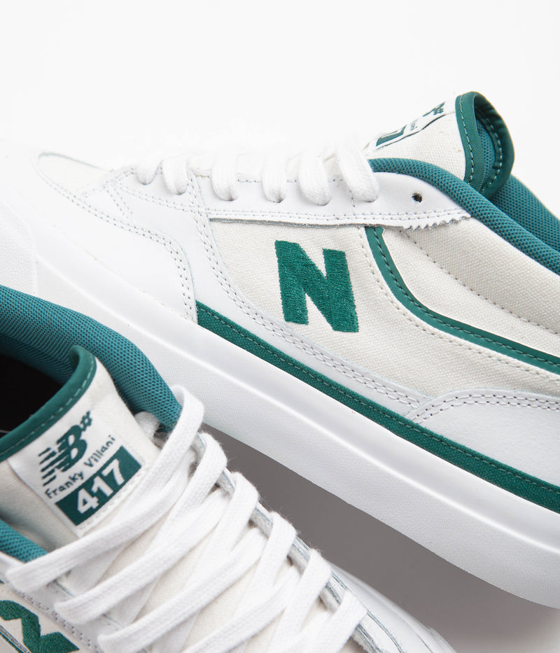 New Balance Numeric 417 Franky Villani Shoes in White and Green