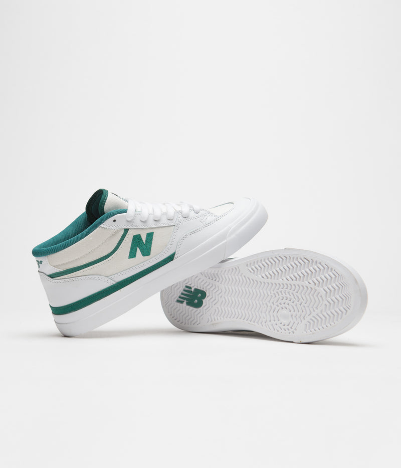 New Balance Numeric 417 Franky Villani Shoes in White and Green
