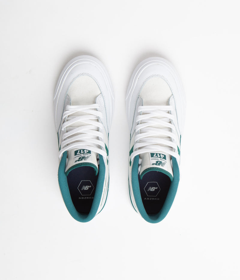 New Balance Numeric 417 Franky Villani Shoes in White and Green