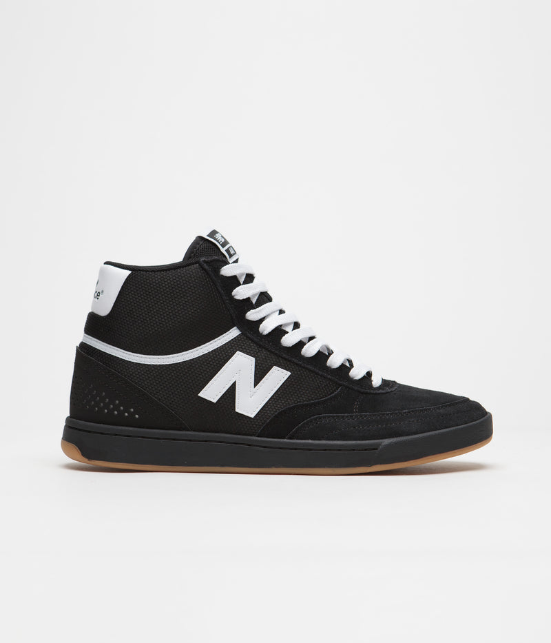 New Balance Numeric 440 Hi Shoes in Black and White / White