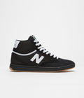 New Balance Numeric 440 Hi Shoes in Black and White / White