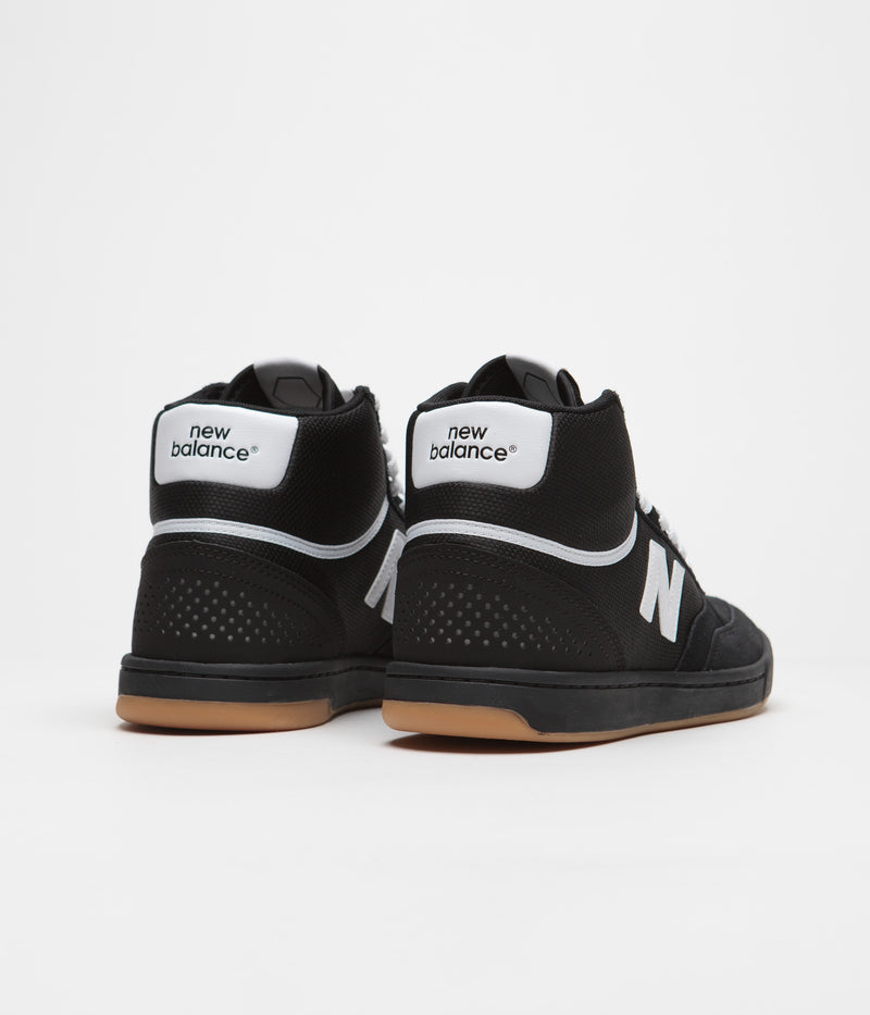 New Balance Numeric 440 Hi Shoes in Black and White / White