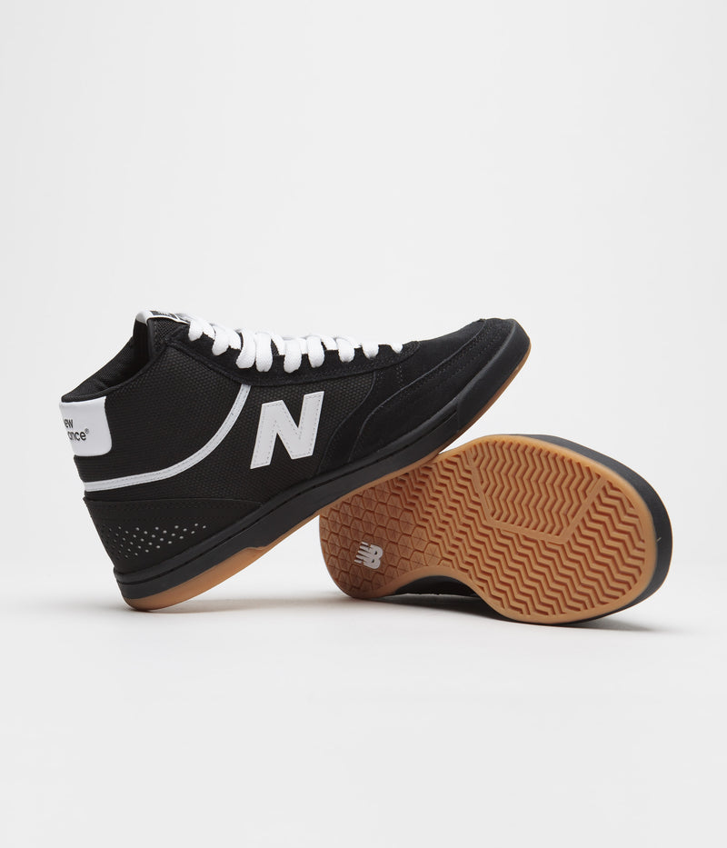 New Balance Numeric 440 Hi Shoes in Black and White / White