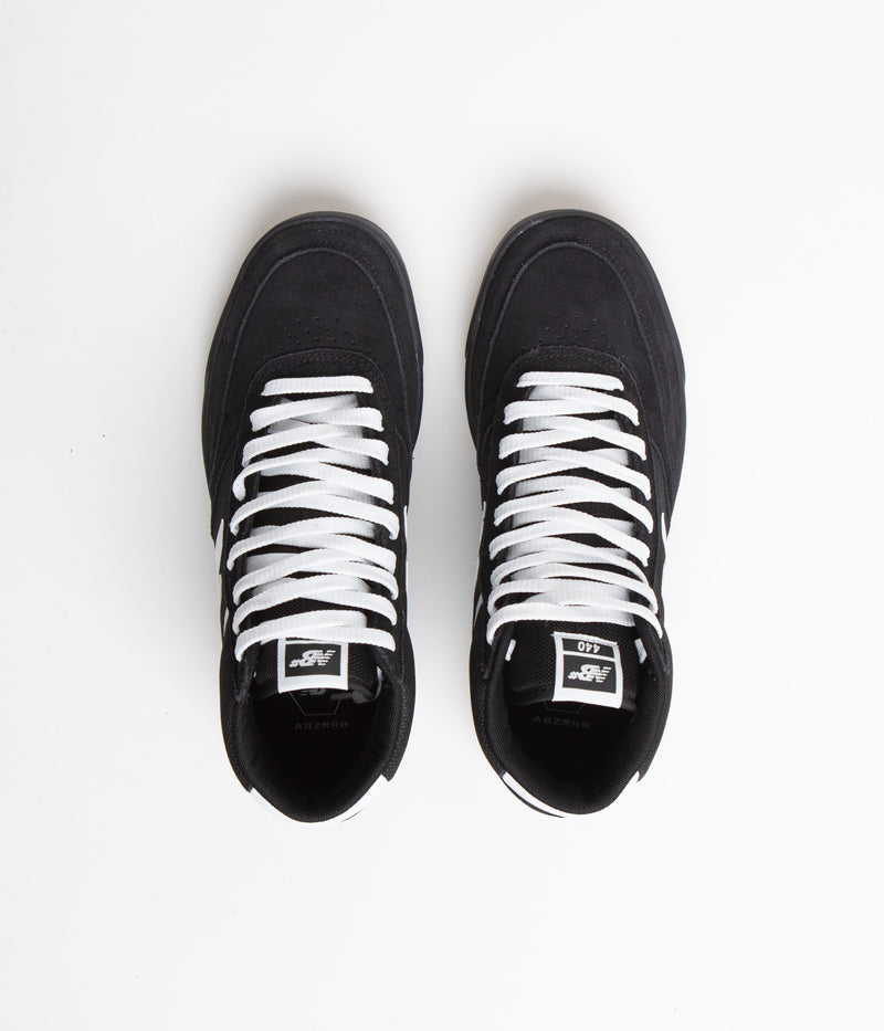 New Balance Numeric 440 Hi Shoes in Black and White / White