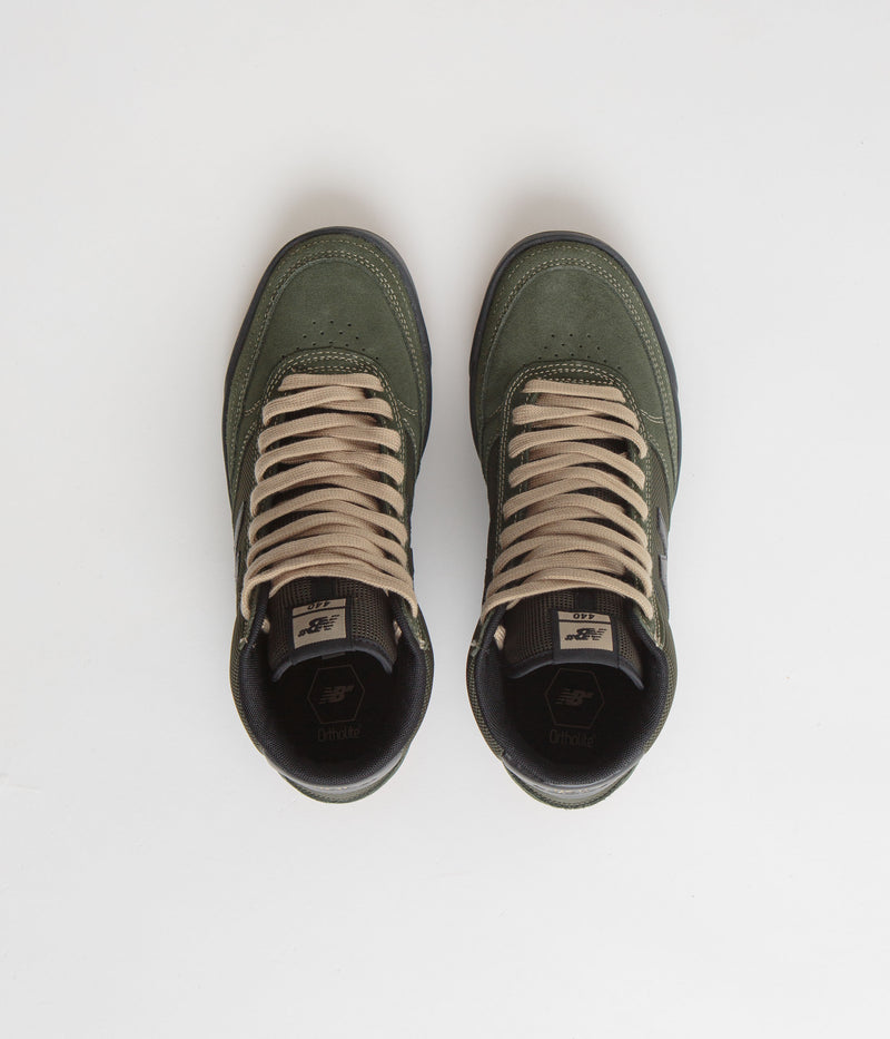 New Balance Numeric 440 Hi Shoes in Olive and Black