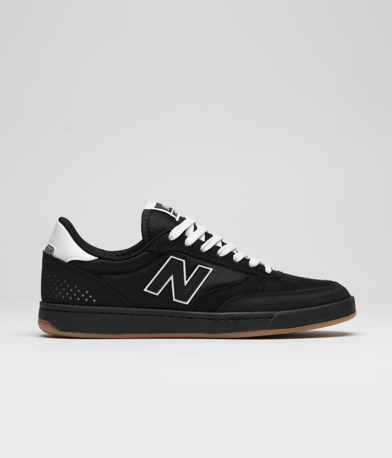 New Balance Numeric 440 Shoes in Black and White / Black
