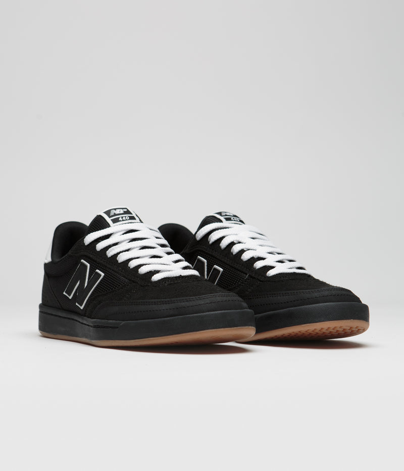 New Balance Numeric 440 Shoes in Black and White / Black