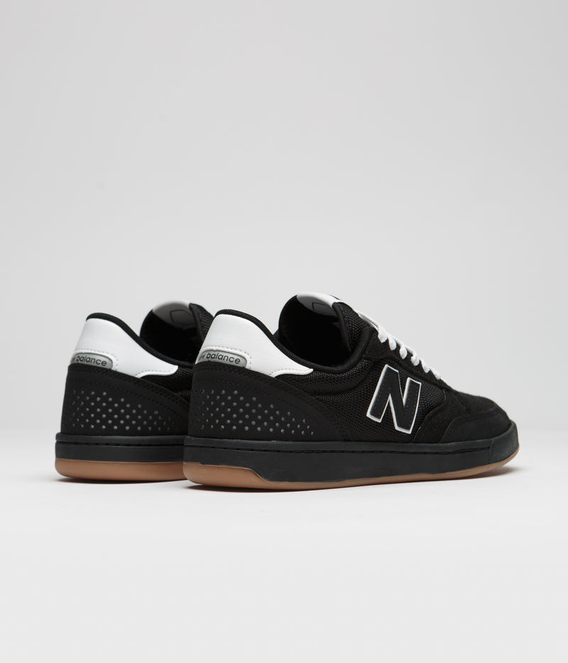 New Balance Numeric 440 Shoes in Black and White / Black