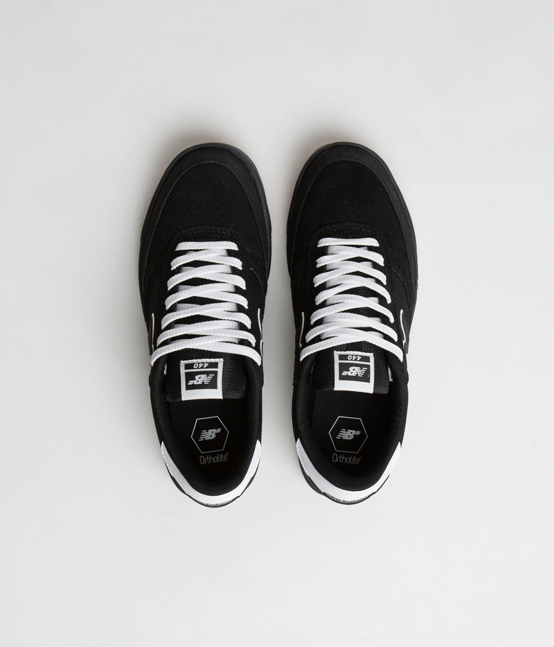 New Balance Numeric 440 Shoes in Black and White / Black