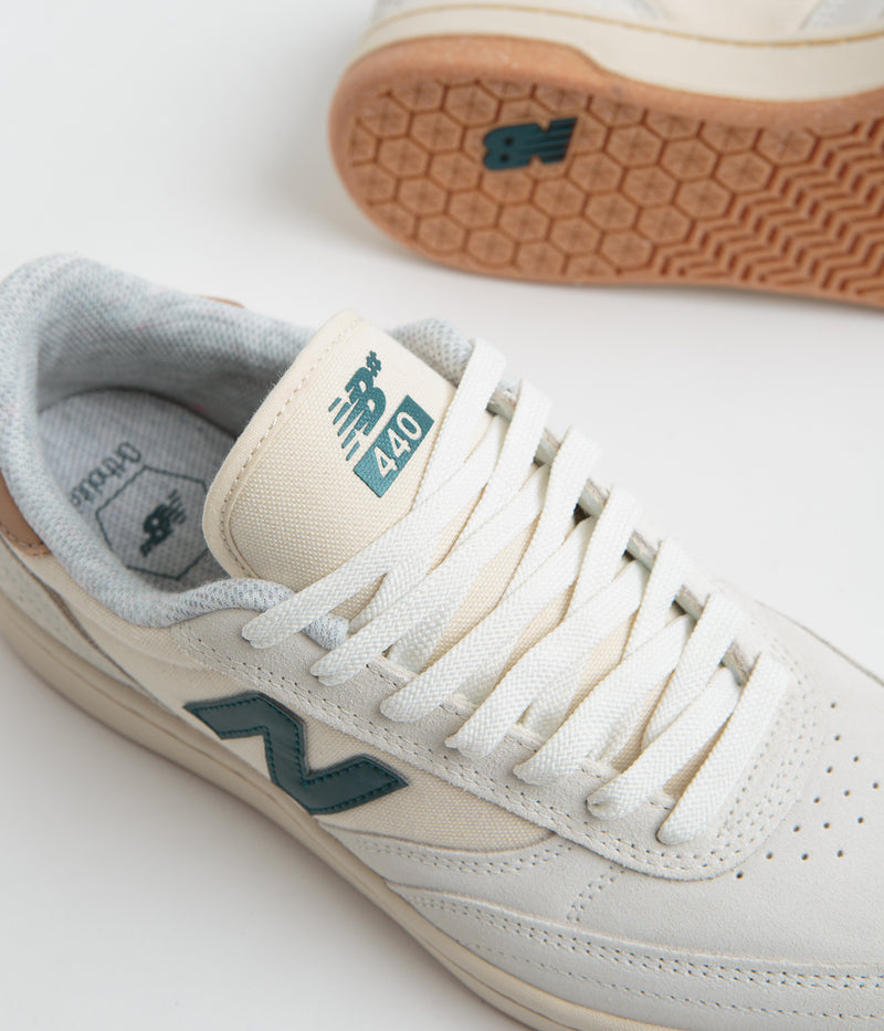 New Balance Numeric 440 Shoes in Sea Salt and Teal