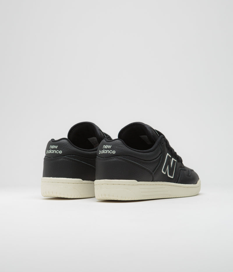 New Balance Numeric 480 Shoes in Black and Sea Salt