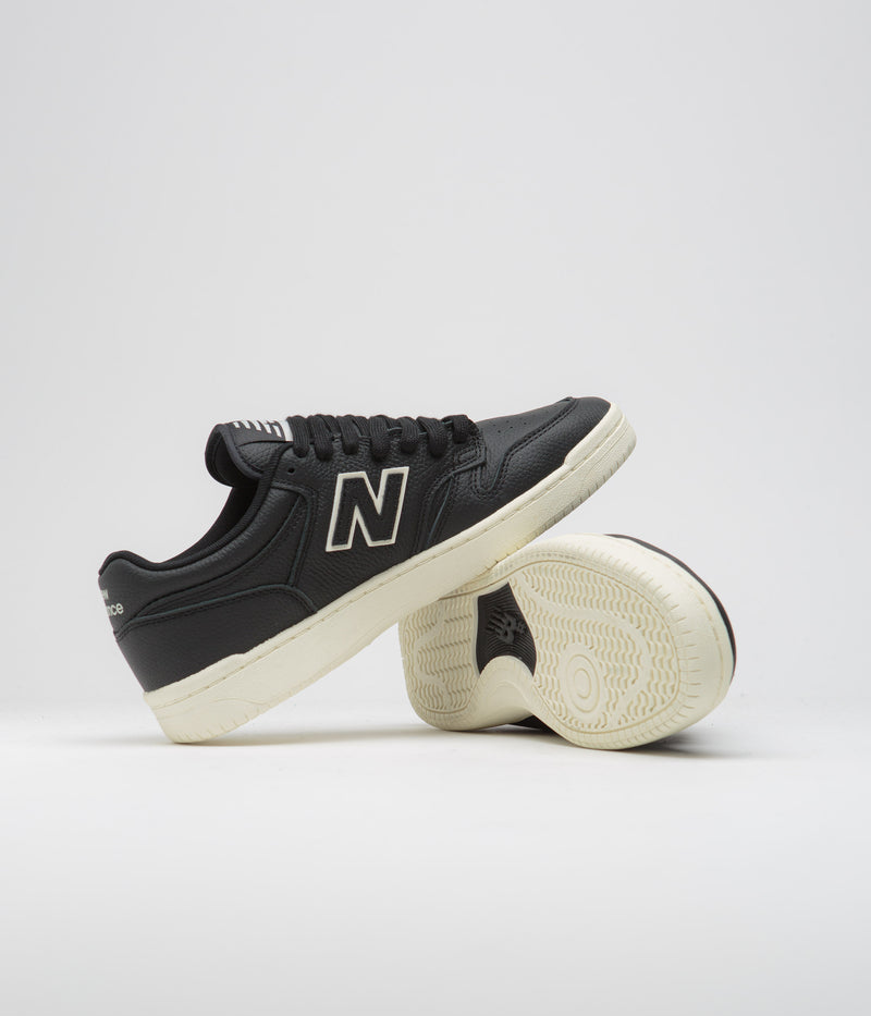 New Balance Numeric 480 Shoes in Black and Sea Salt