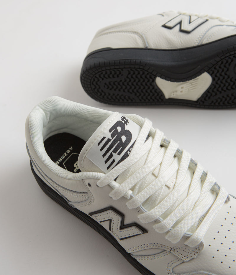 New Balance Numeric 480 Shoes in Sea Salt and Black