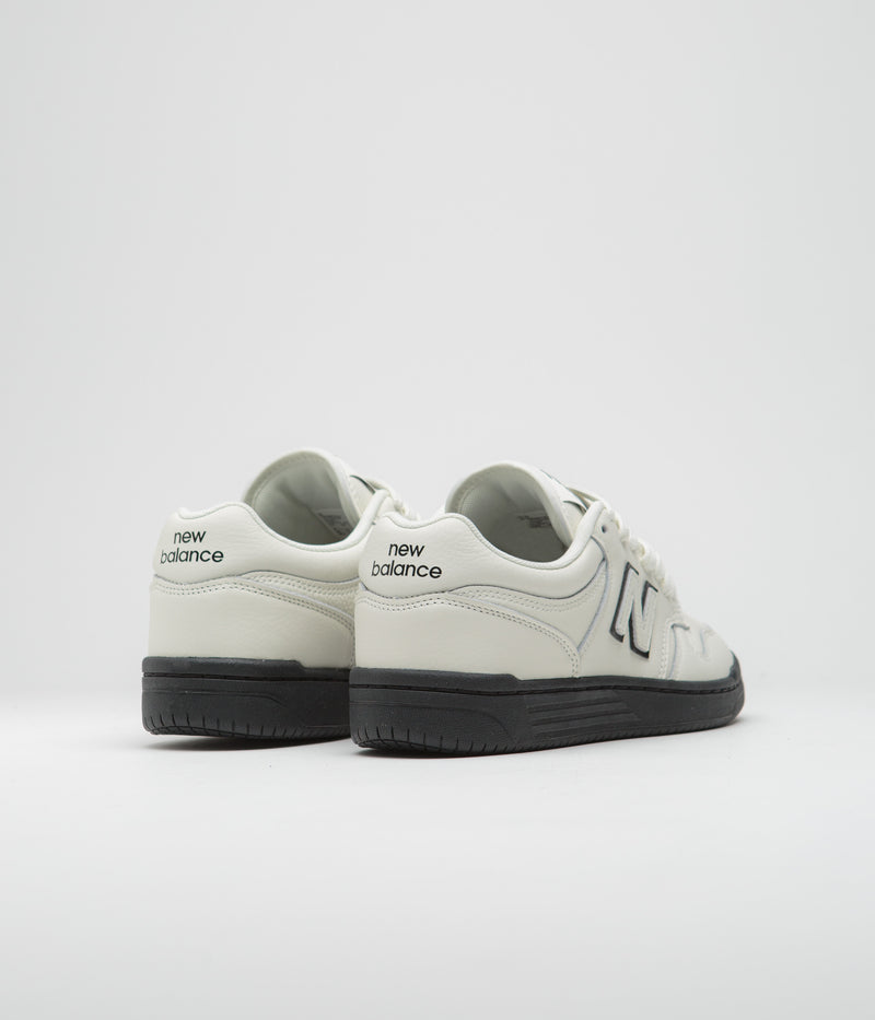 New Balance Numeric 480 Shoes in Sea Salt and Black