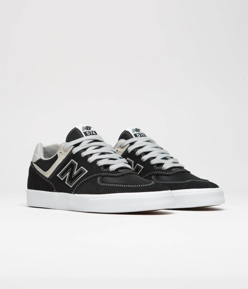 New Balance Numeric 574 Shoes in Black and Grey