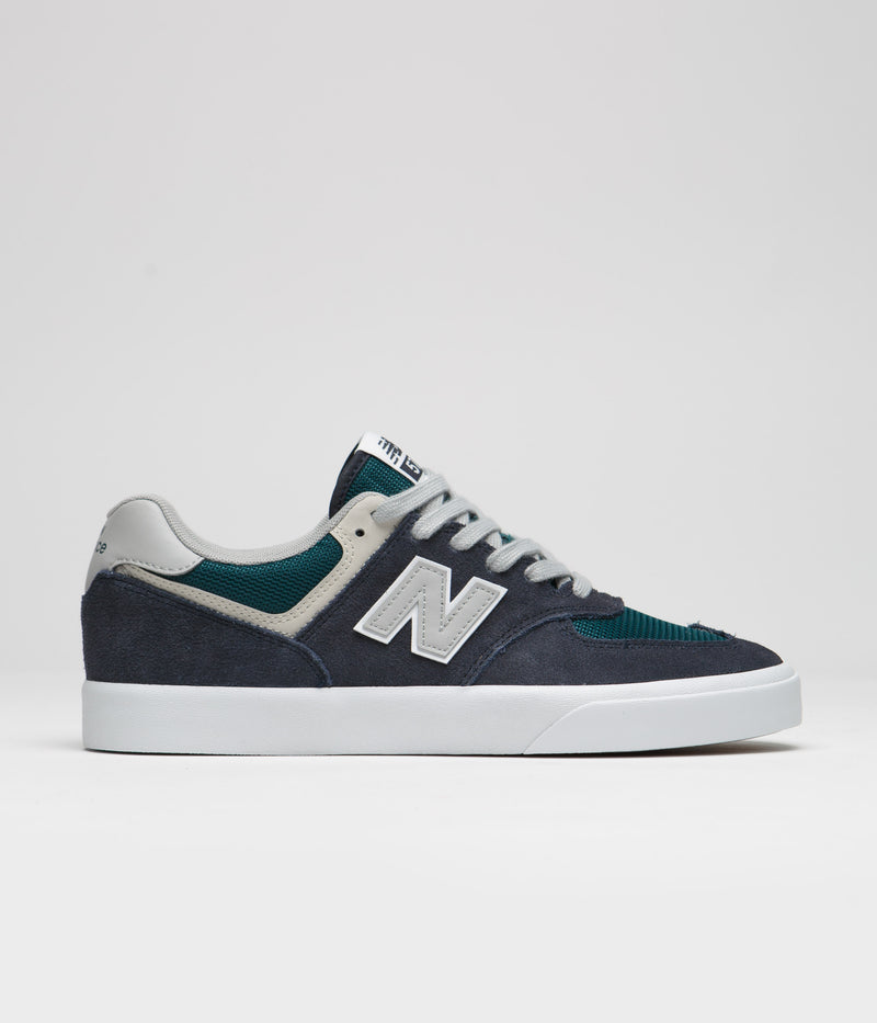 New Balance Numeric 574 Shoes in Navy and Grey