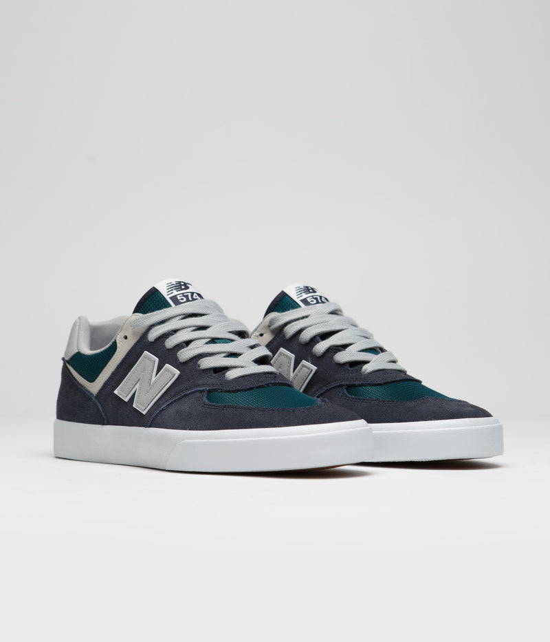 New Balance Numeric 574 Shoes in Navy and Grey