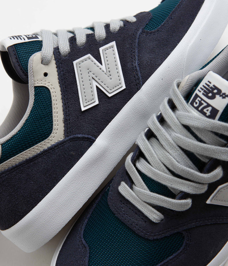 New Balance Numeric 574 Shoes in Navy and Grey