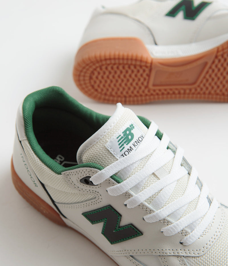 New Balance Numeric 600 Tom Knox Shoes in White and Gum