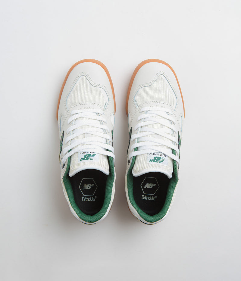New Balance Numeric 600 Tom Knox Shoes in White and Gum