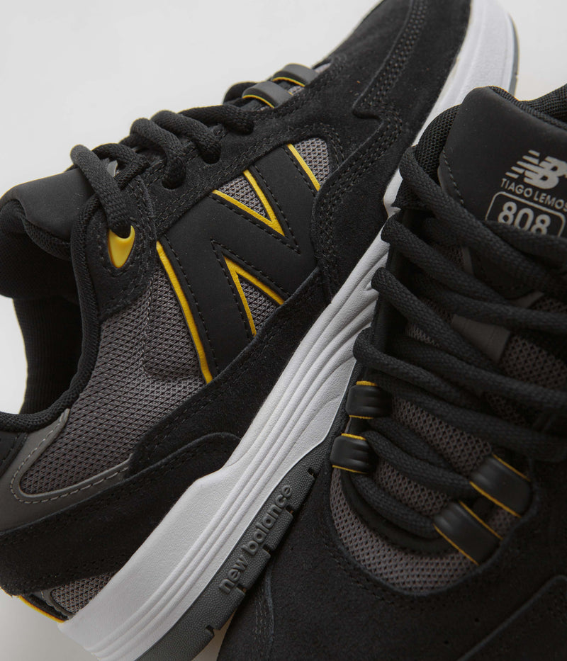 New Balance Numeric 808 Tiago Lemos Shoes in Black and Grey / White
