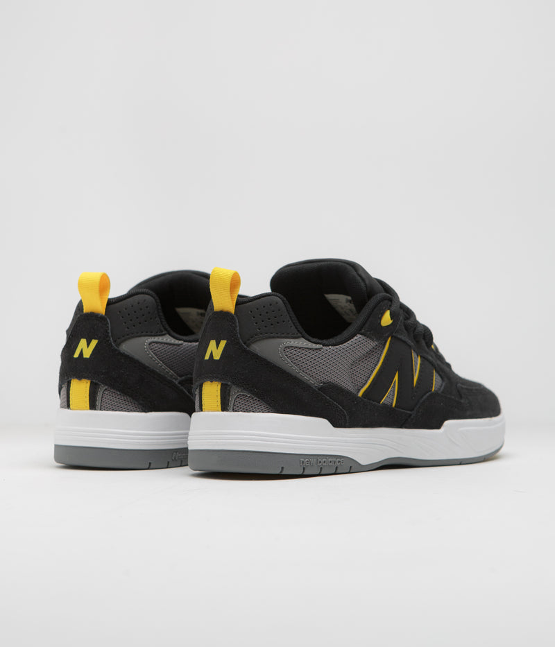 New Balance Numeric 808 Tiago Lemos Shoes in Black and Grey / White