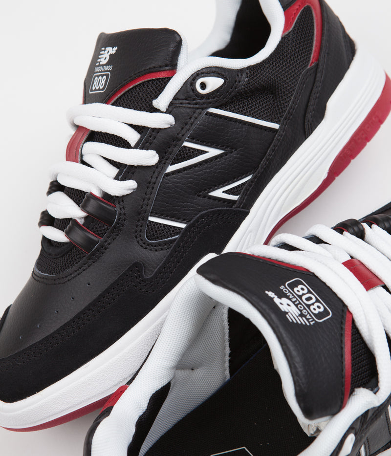 New Balance Numeric 808 Tiago Lemos Shoes in Black and Red