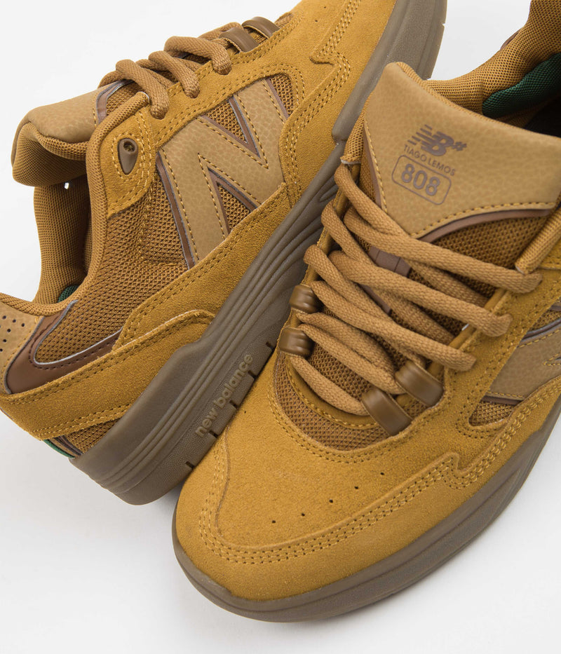 New Balance Numeric 808 Tiago Lemos Shoes in Wheat and Gum