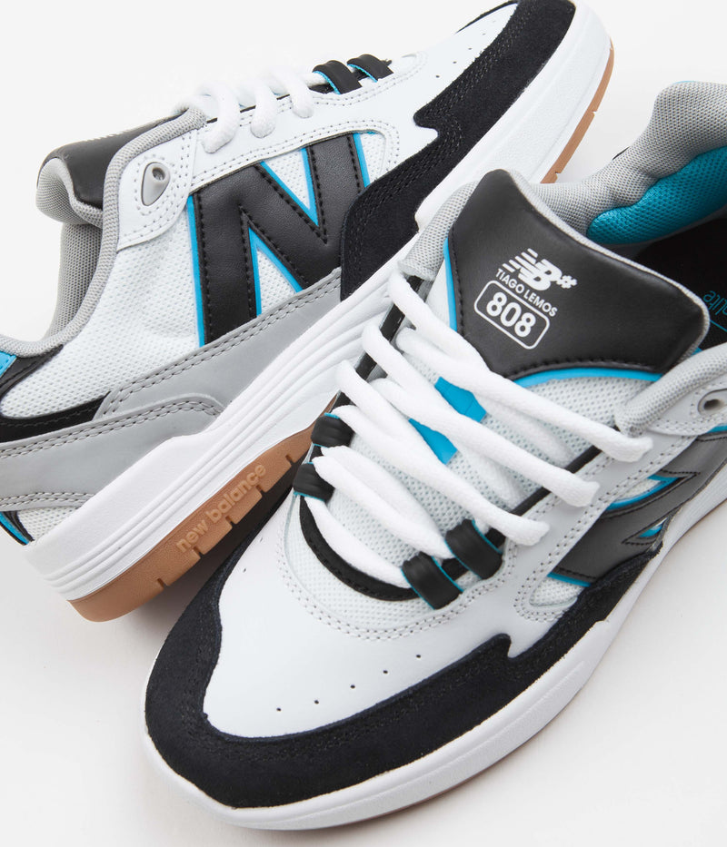 New Balance Numeric 808 Tiago Lemos Shoes in White and Black