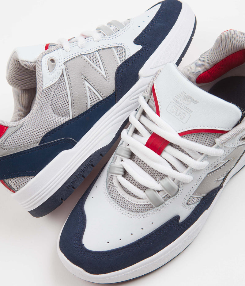 New Balance Numeric 808 Tiago Lemos Shoes in White and Navy