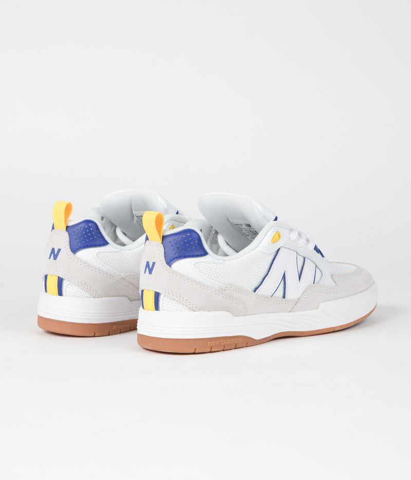 New Balance Numeric 808 Tiago Lemos Shoes in White and Royal