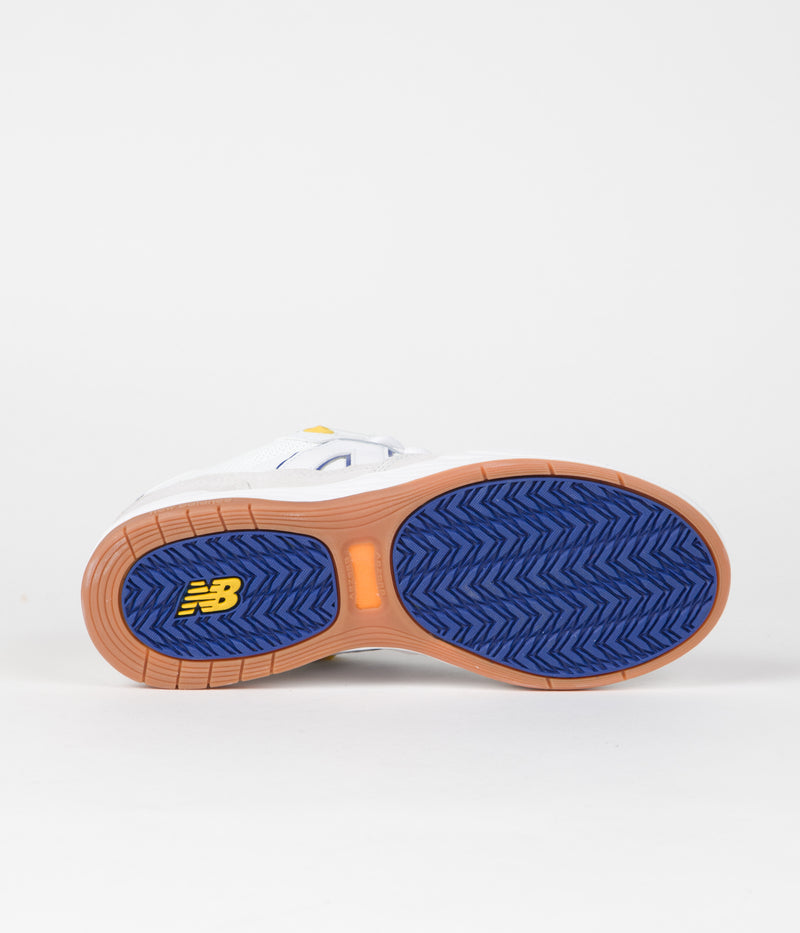New Balance Numeric 808 Tiago Lemos Shoes in White and Royal