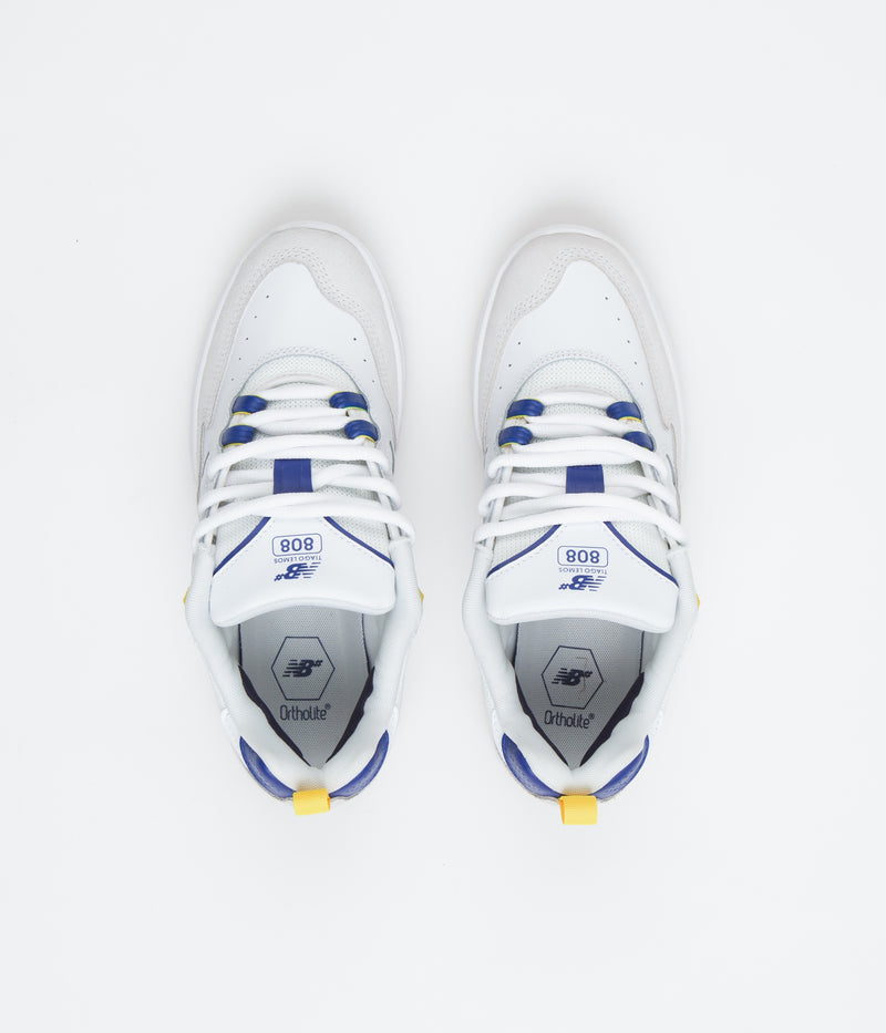 New Balance Numeric 808 Tiago Lemos Shoes in White and Royal