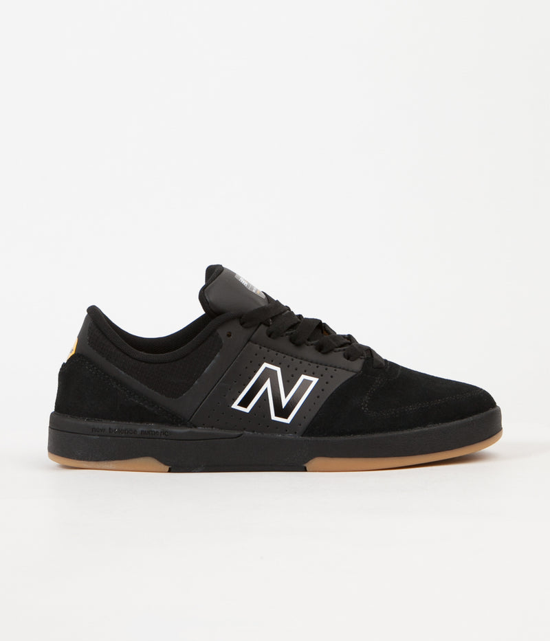 New Balance Numeric PJ Ladd 533 Shoes in Black and Gold Rush