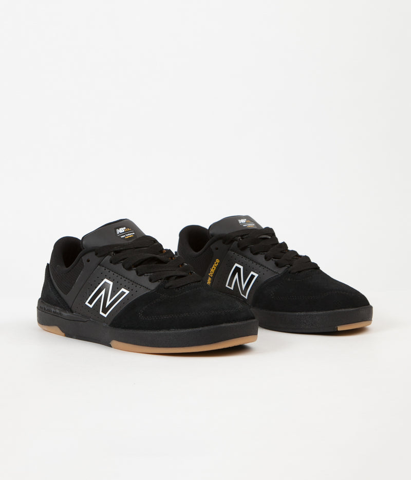 New Balance Numeric PJ Ladd 533 Shoes in Black and Gold Rush
