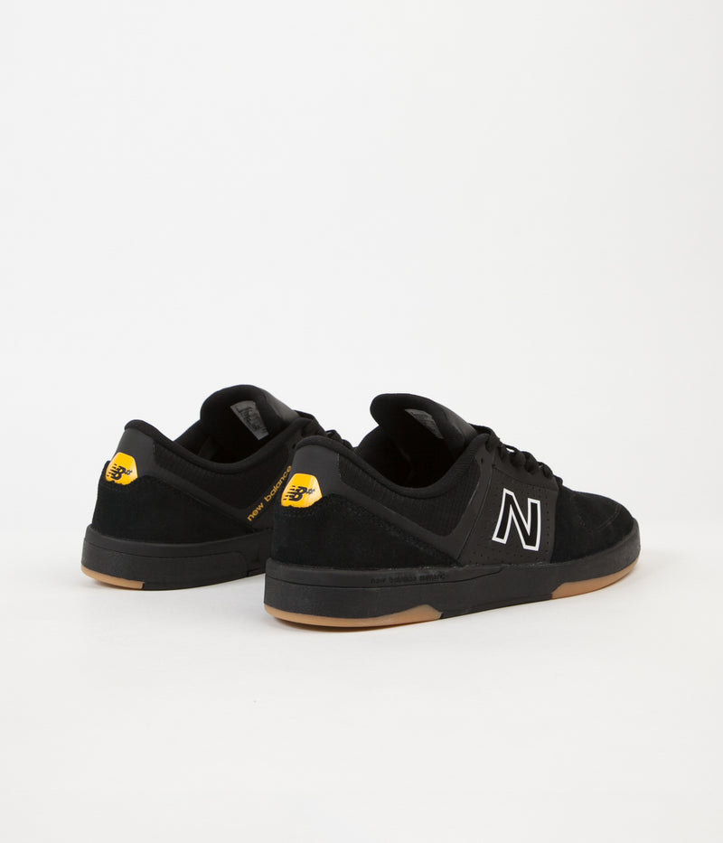 New Balance Numeric PJ Ladd 533 Shoes in Black and Gold Rush