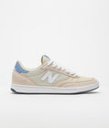 New Balance Numeric x Welcome 440 Shoes in Sea Salt and Red