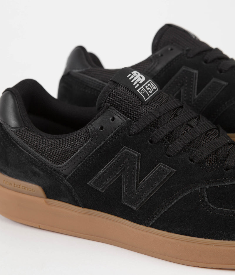 New Balance Pro Court 574 Shoes in Black and Gum