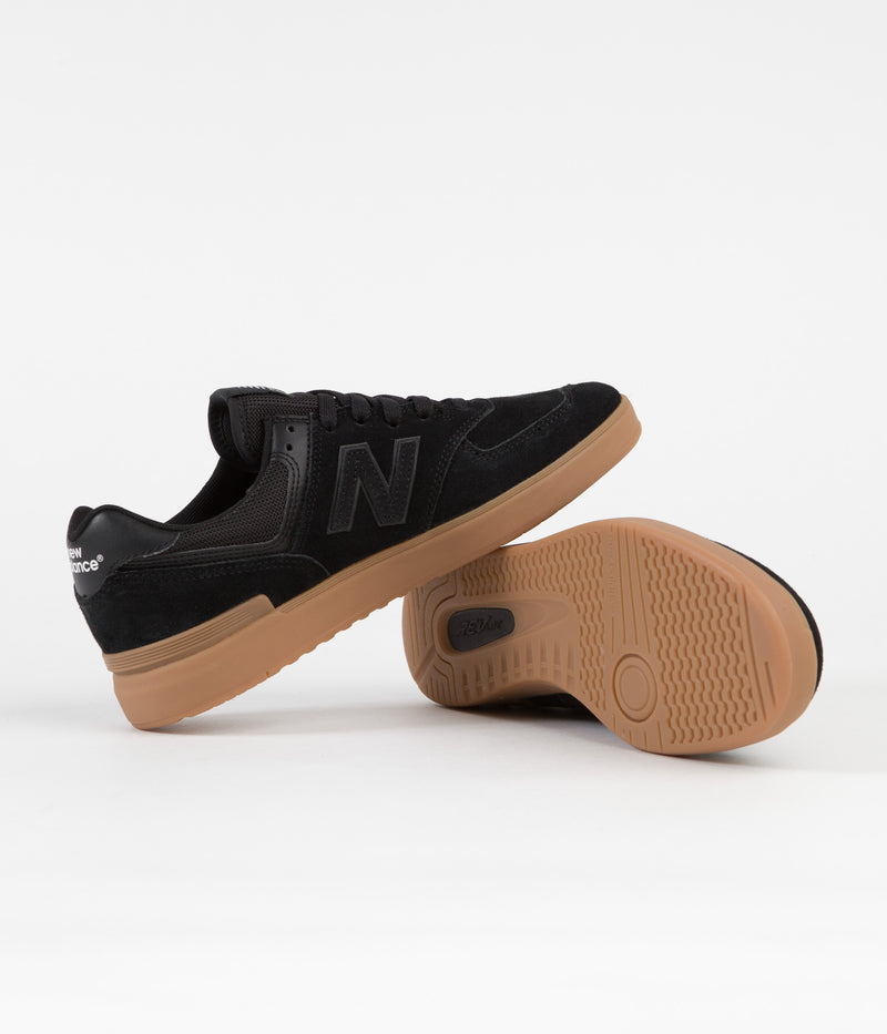 New Balance Pro Court 574 Shoes in Black and Gum