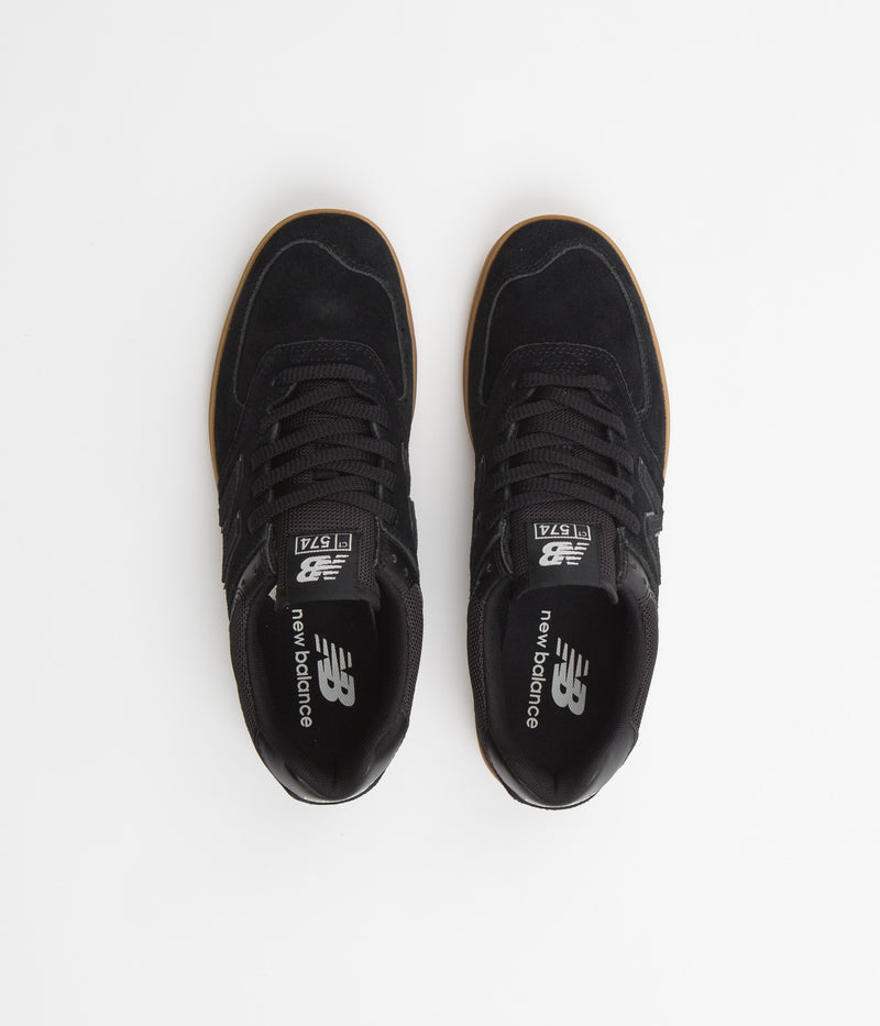 New Balance Pro Court 574 Shoes in Black and Gum