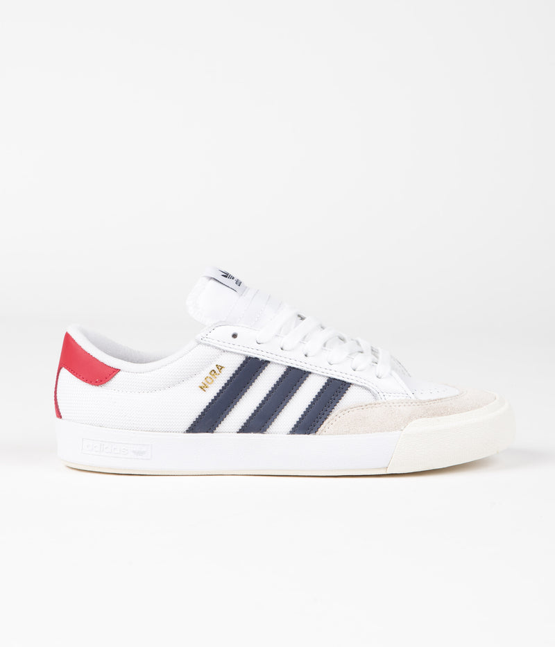 Adidas Nora Shoes in FTWR White and Shadow Navy / Scarlet
