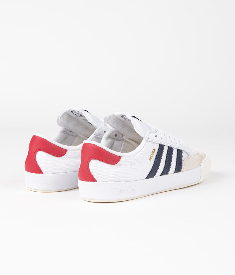 Adidas Nora Shoes in FTWR White and Shadow Navy / Scarlet