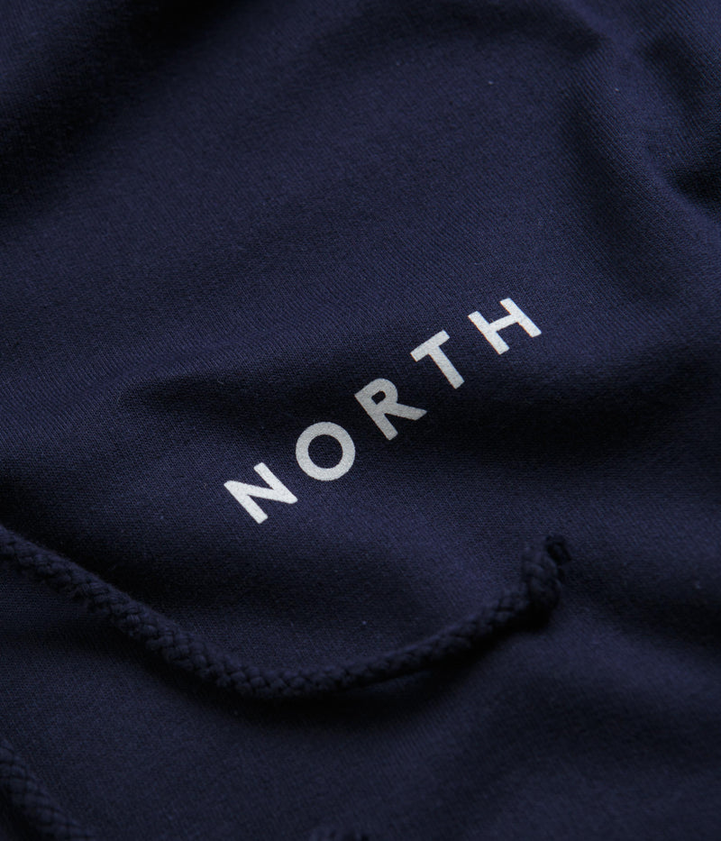 North Film Star Hoodie in Navy and White