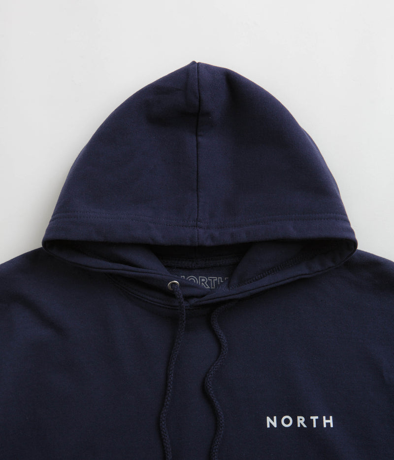 North Film Star Hoodie in Navy and White